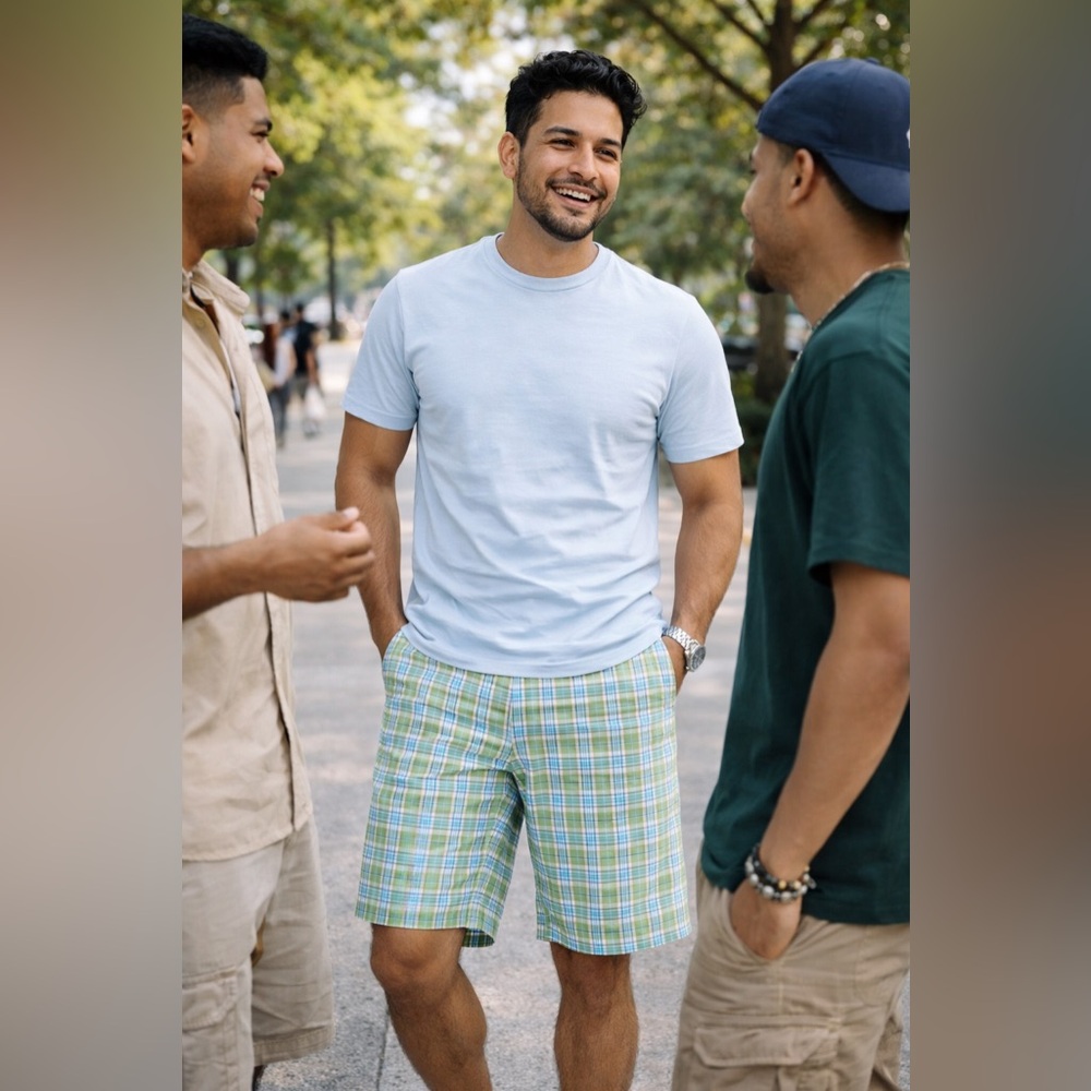 James Tattersall Men's Summertime Checked Shorts
